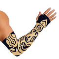 Golden Tribal Sea Turtle Print Sun Protection Arm Sleeves
