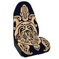 Golden Tribal Sea Turtle Print Waterproof Car Seat Cover
