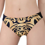 Golden Tribal Sea Turtle Print Women's Panties