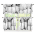 Golf Ball 3D Print 3 Piece Kitchen Curtains