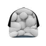 Golf Ball 3D Print Black Mesh Trucker Cap