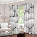 Golf Ball 3D Print Dimout Grommet Curtains
