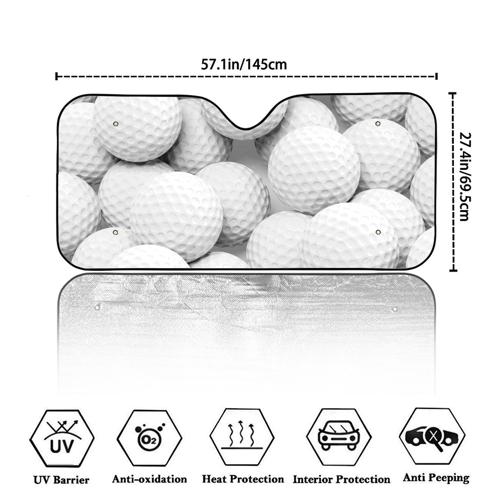 Golf Ball 3D Print Car Windshield Sun Shade