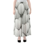 Golf Ball 3D Print Chiffon Maxi Skirt