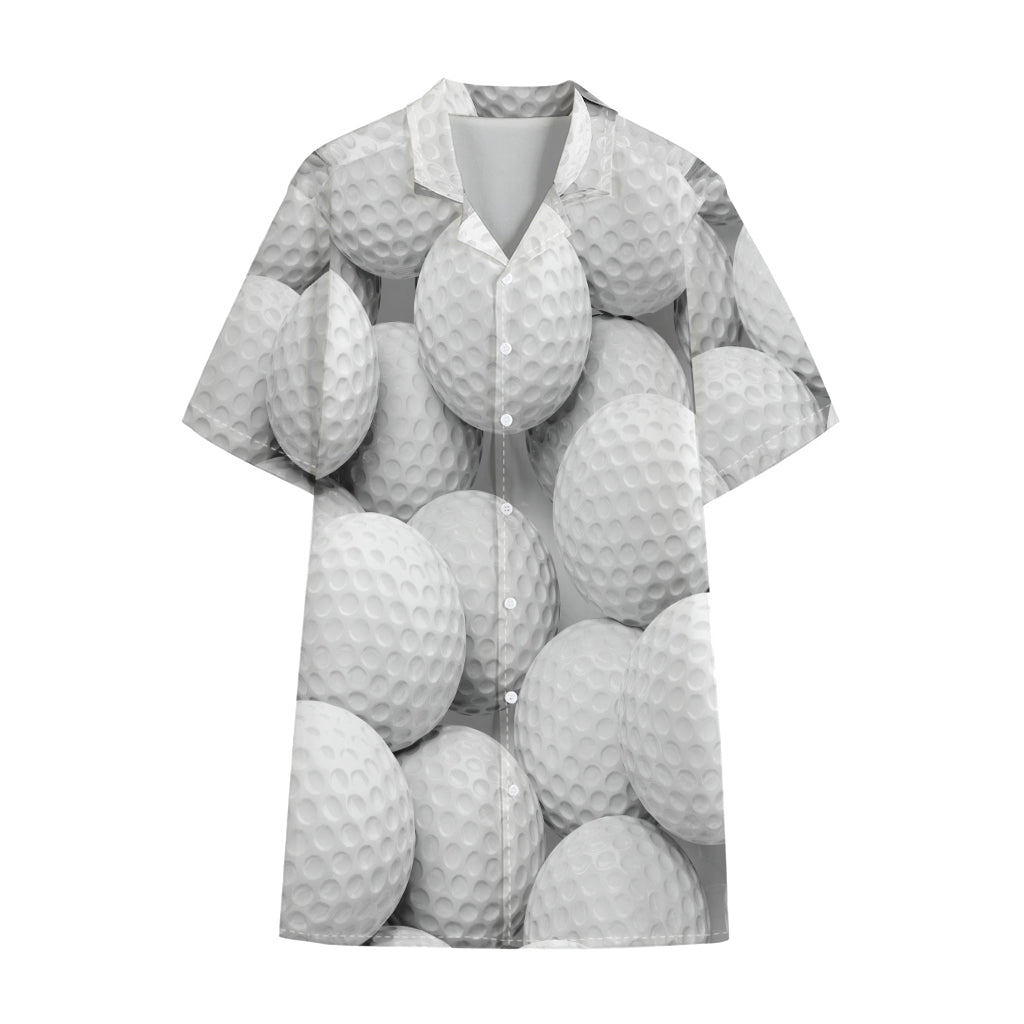 Golf Ball 3D Print Cotton Hawaiian Shirt