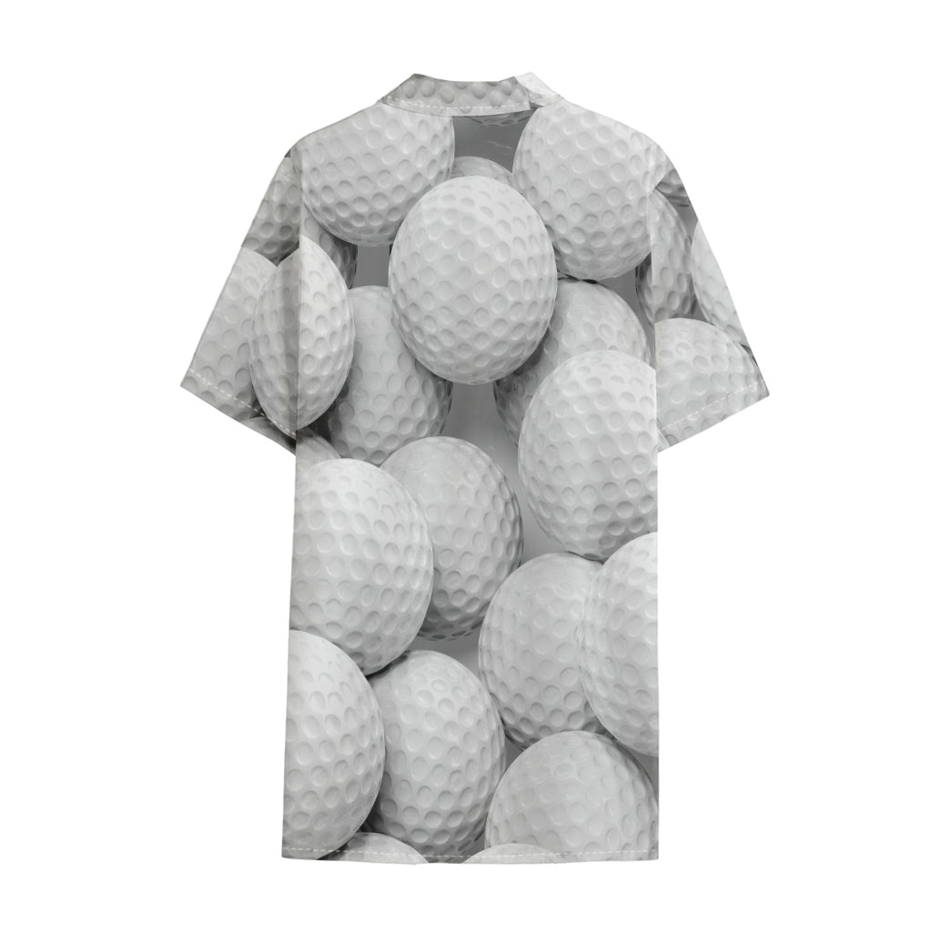 Golf Ball 3D Print Cotton Hawaiian Shirt