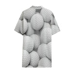 Golf Ball 3D Print Cotton Hawaiian Shirt