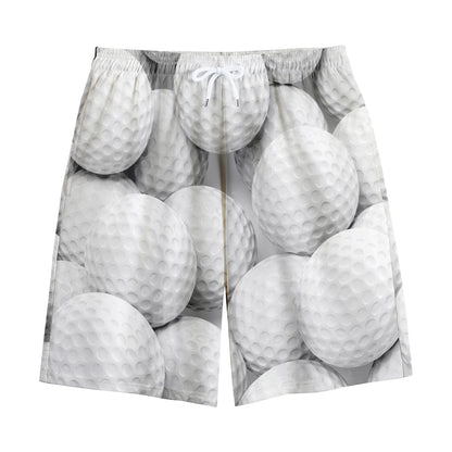 Golf Ball 3D Print Cotton Shorts