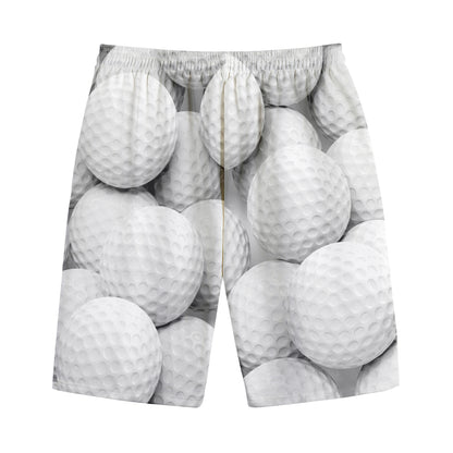 Golf Ball 3D Print Cotton Shorts