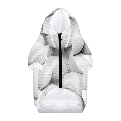 Golf Ball 3D Print Dog Zip Up Hoodie