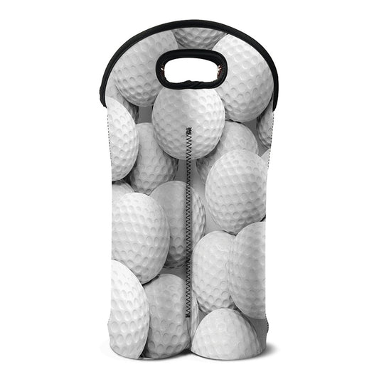 Golf Ball 3D Print Double Neoprene Wine Tote