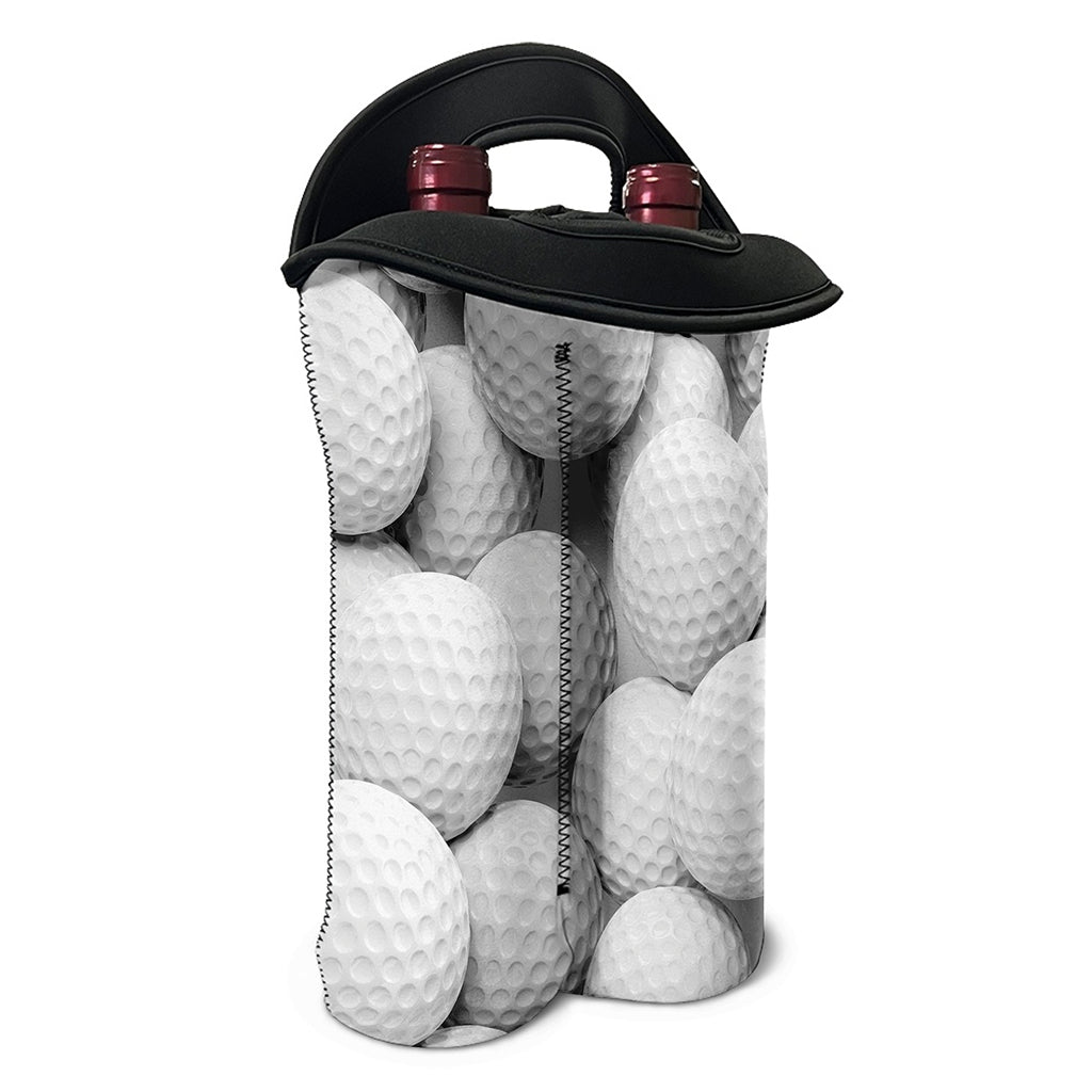 Golf Ball 3D Print Double Neoprene Wine Tote