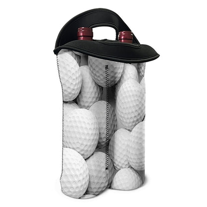 Golf Ball 3D Print Double Neoprene Wine Tote