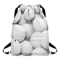 Golf Ball 3D Print Drawstring Backpack