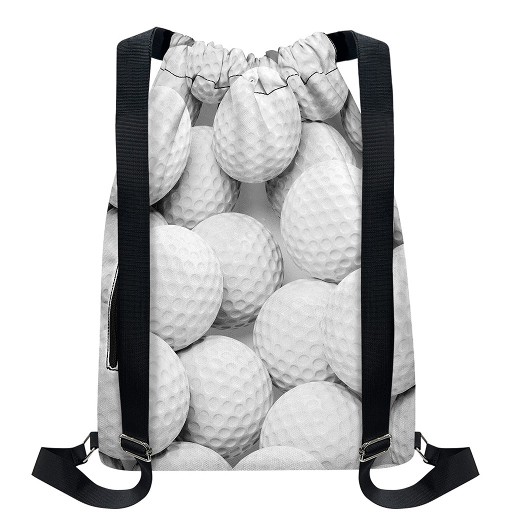 Golf Ball 3D Print Drawstring Backpack