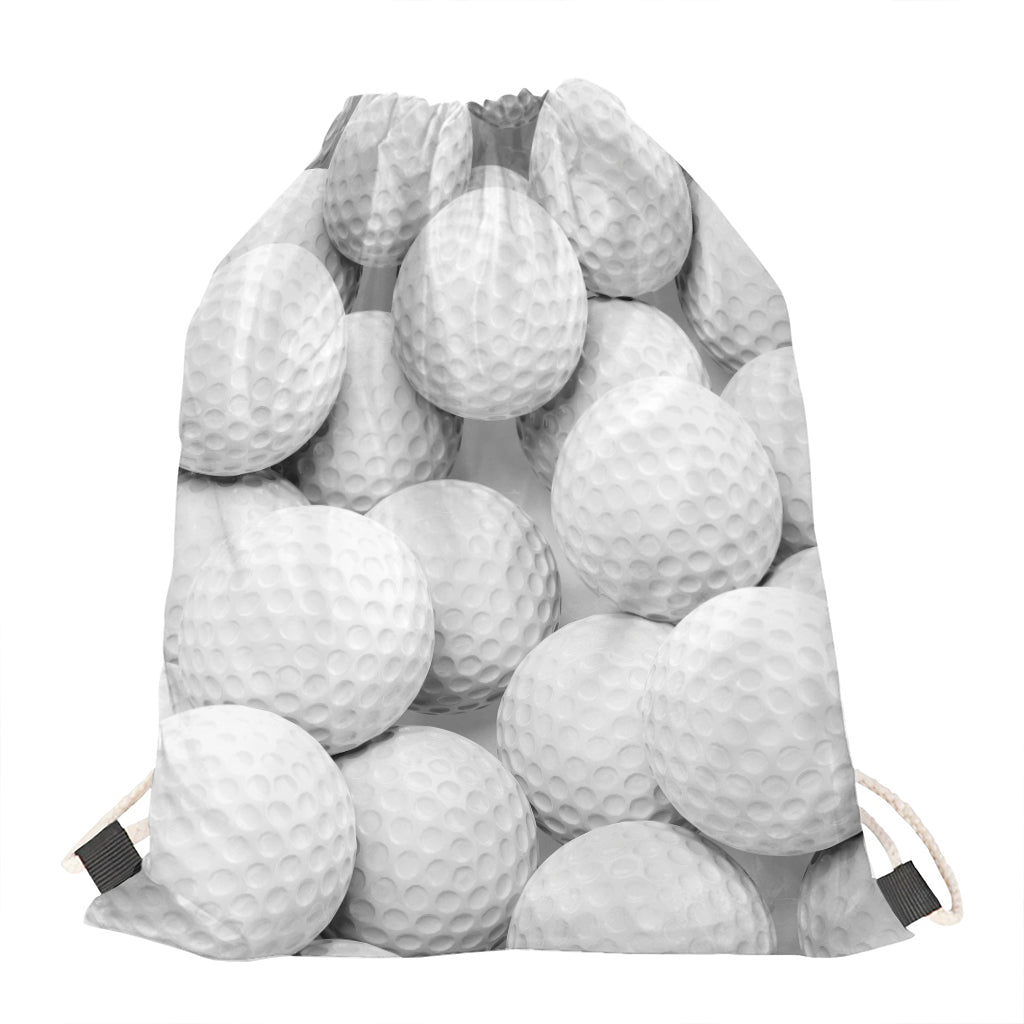 Golf Ball 3D Print Drawstring Bag