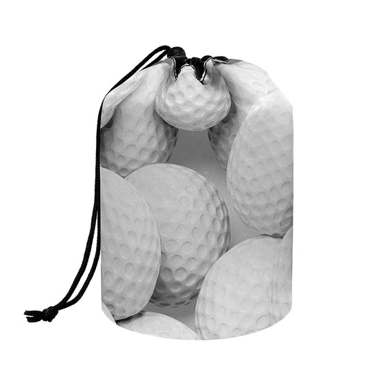 Golf Ball 3D Print Drawstring Makeup Bag