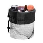 Golf Ball 3D Print Drawstring Makeup Bag