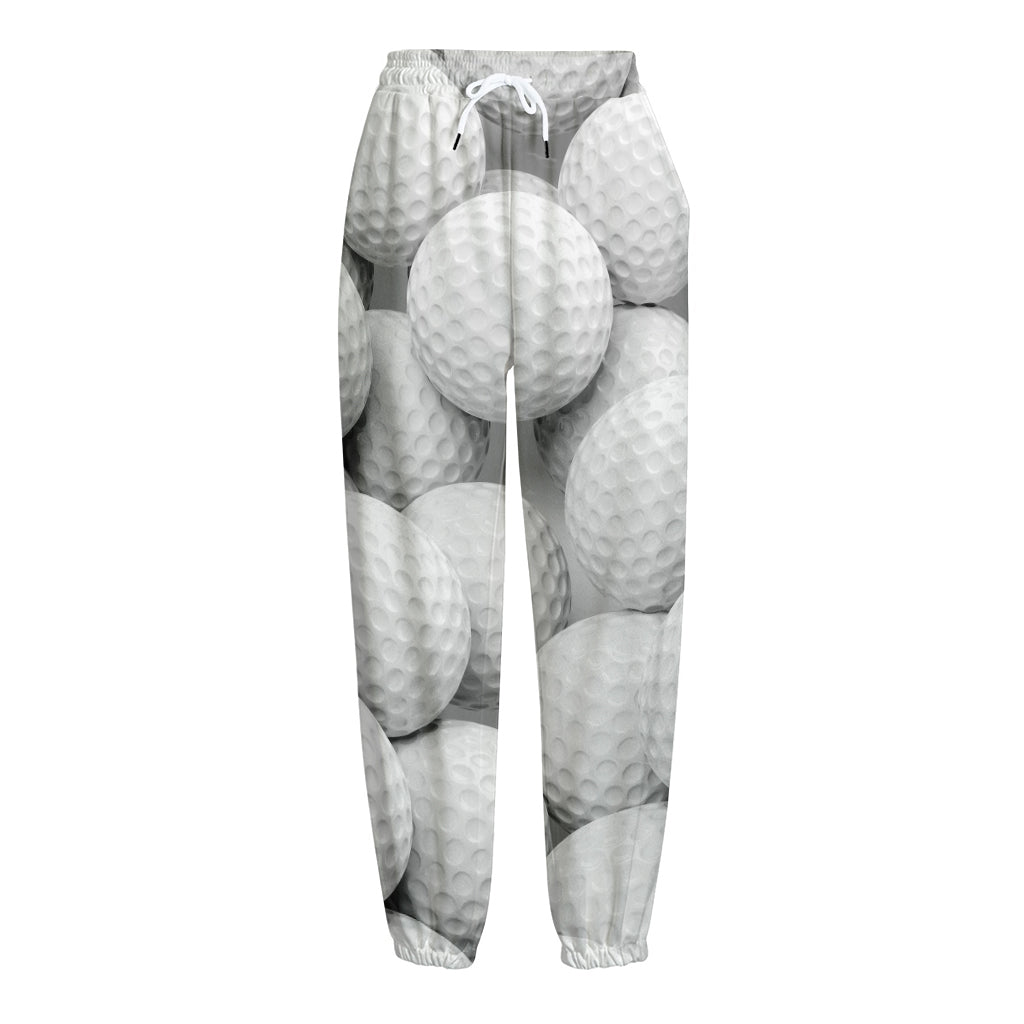 Golf Ball 3D Print Fleece Lined Knit Pants