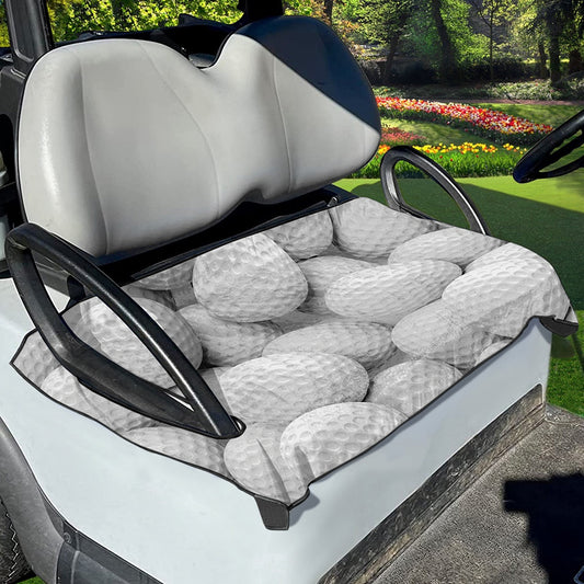 Golf Ball 3D Print Golf Cart Seat Cover