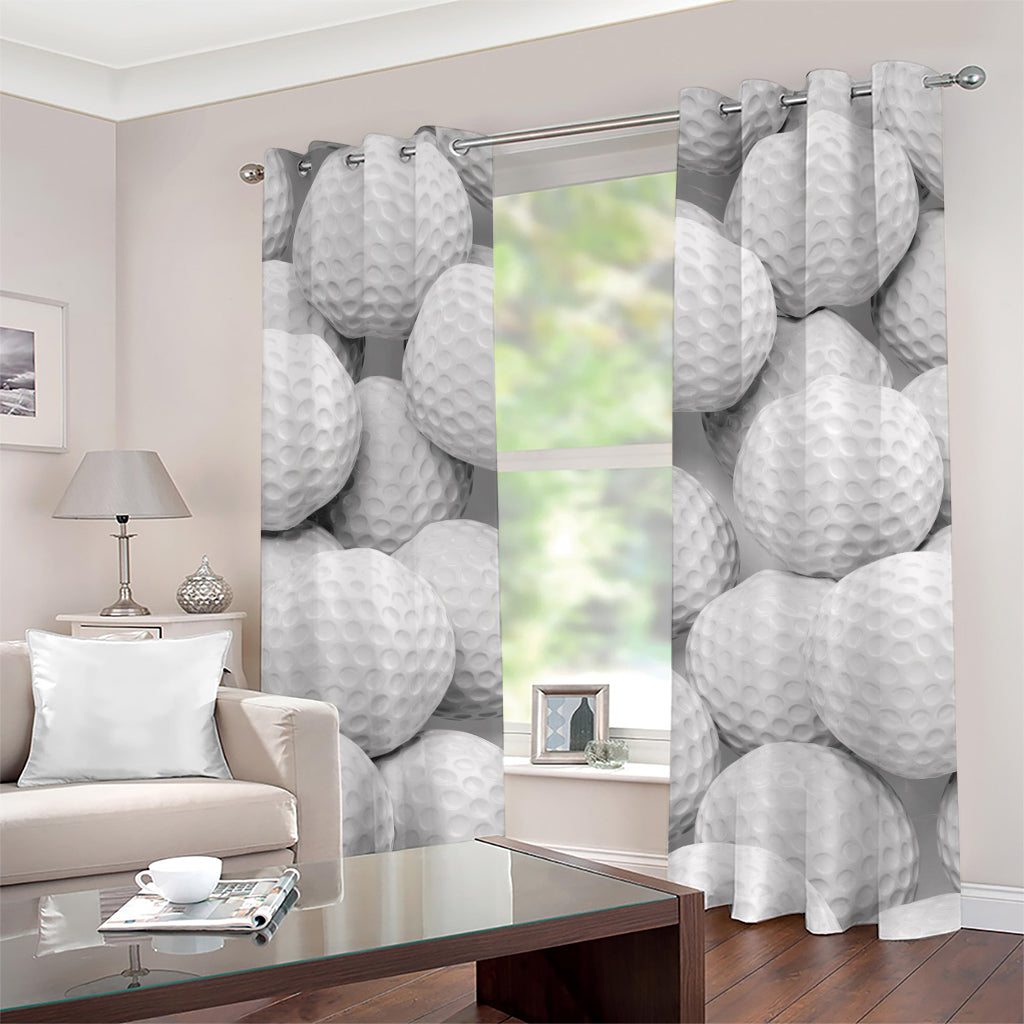 Golf Ball 3D Print Grommet Curtains