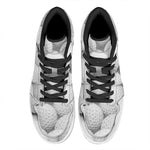 Golf Ball 3D Print High Top Leather Sneakers