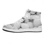 Golf Ball 3D Print High Top Leather Sneakers