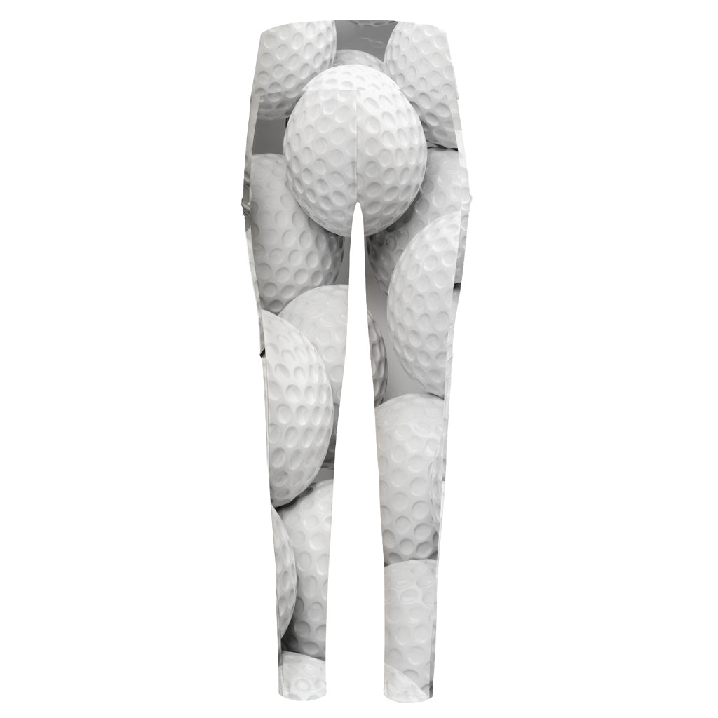 Golf Ball 3D Print High-Waisted Pocket Leggings