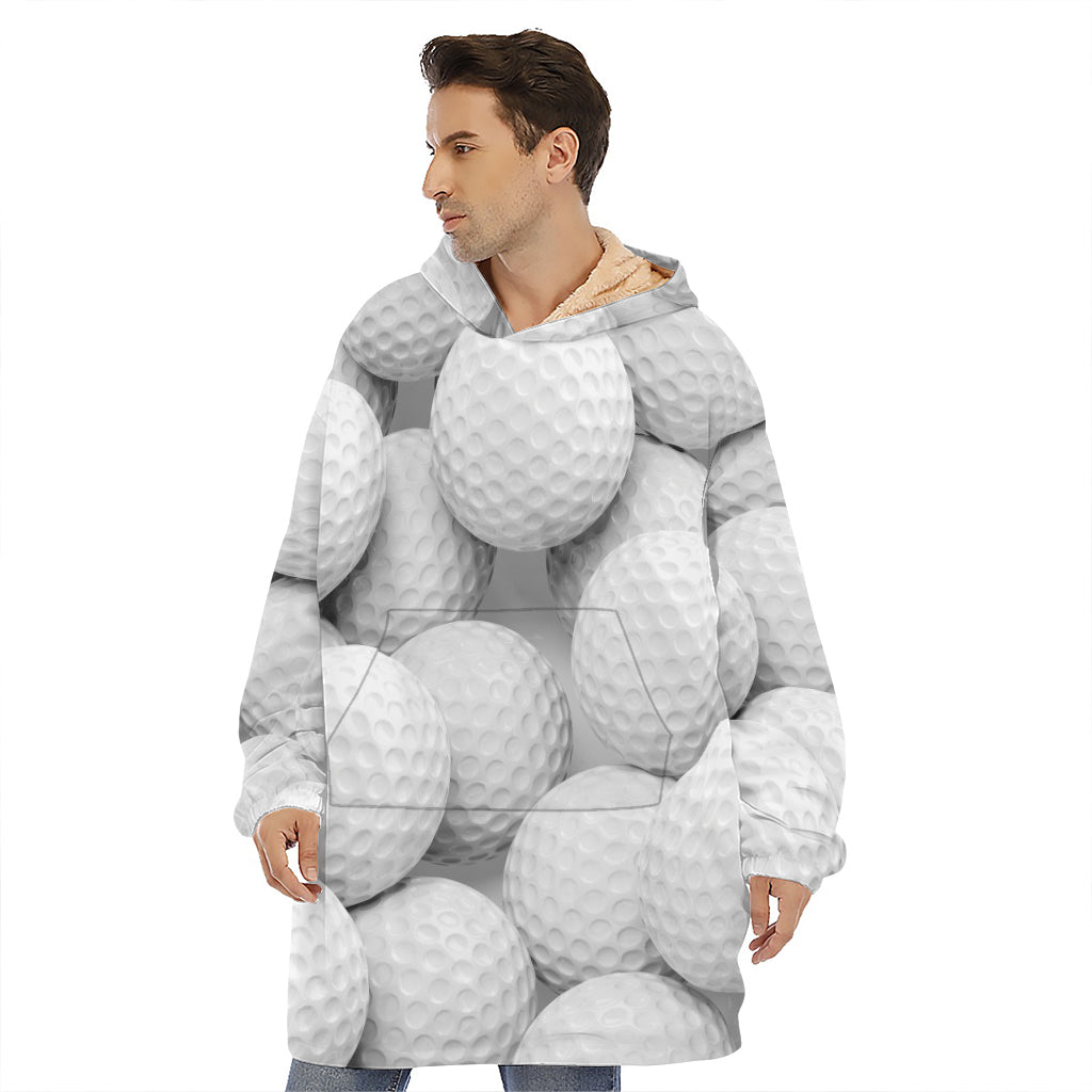 Golf Ball 3D Print Hoodie Blanket