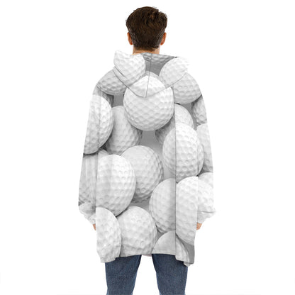 Golf Ball 3D Print Hoodie Blanket