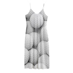 Golf Ball 3D Print Jersey Midi Cami Dress