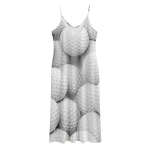 Golf Ball 3D Print Jersey Midi Cami Dress