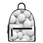 Golf Ball 3D Print Leather Backpack