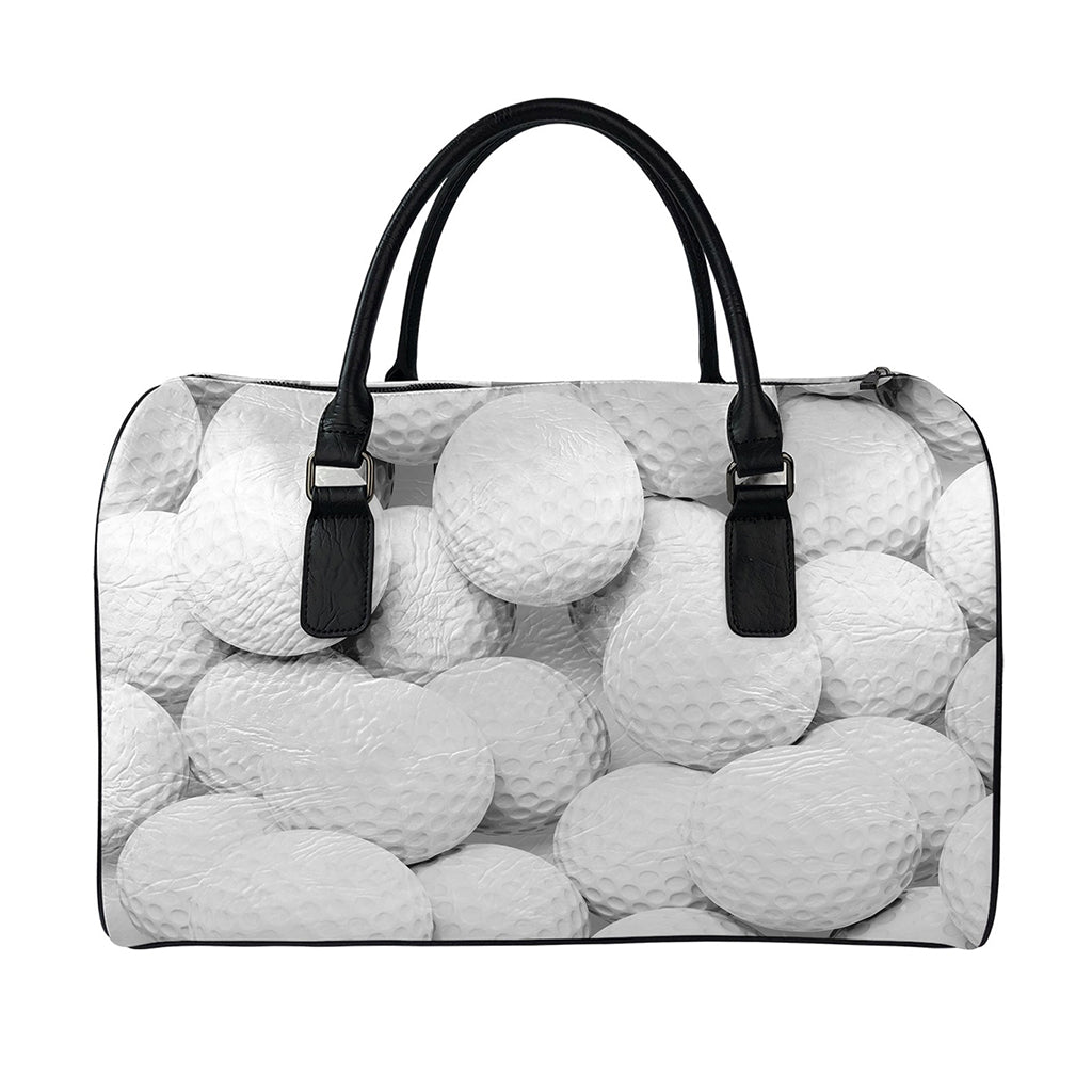 Golf Ball 3D Print Leather Duffle Bag