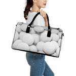 Golf Ball 3D Print Leather Duffle Bag
