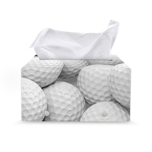 Golf Ball 3D Print Leather Tissue Box Cover