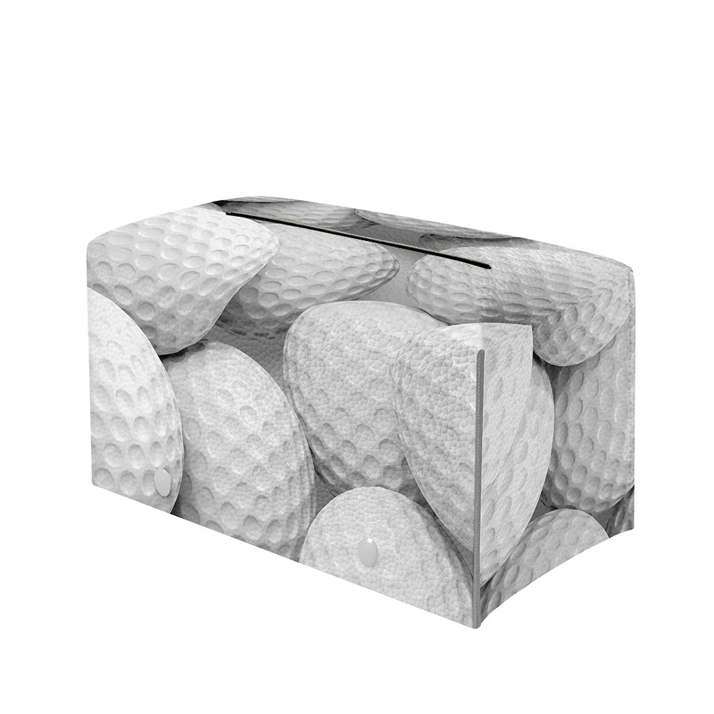 Golf Ball 3D Print Leather Tissue Box Cover