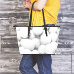 Golf Ball 3D Print Leather Tote Bag