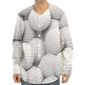 Golf Ball 3D Print Long Sleeve Baseball Jersey