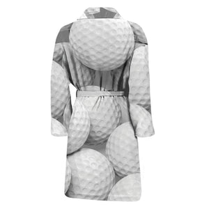 Golf Ball 3D Print Men's Bathrobe