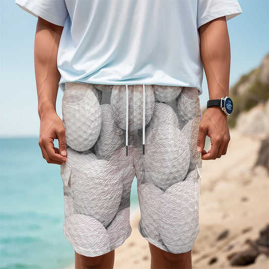 Golf Ball 3D Print Men's Cargo Shorts
