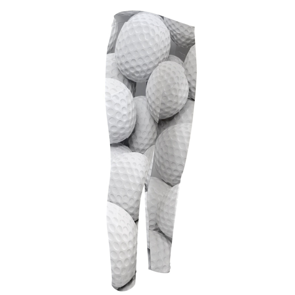 Golf Ball 3D Print Men's Compression Pants