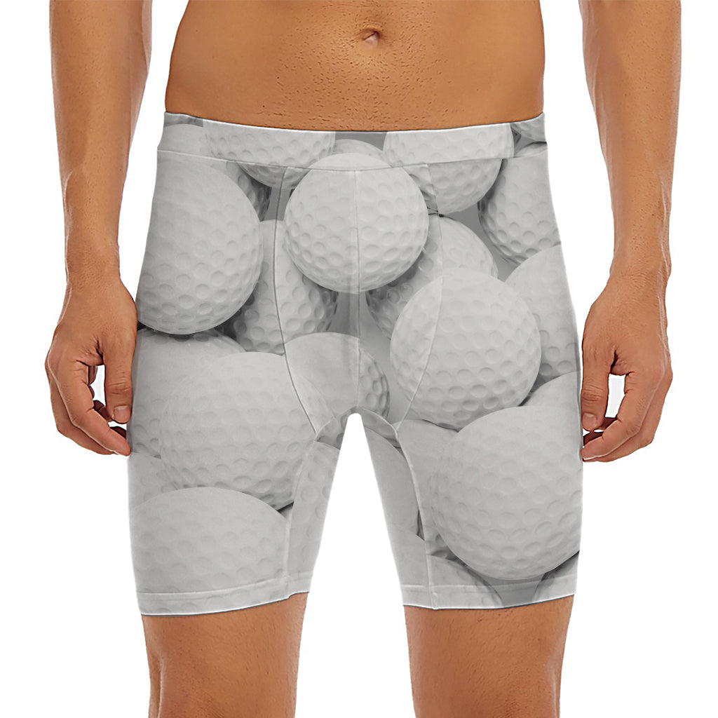 Golf Ball 3D Print Men's Long Boxer Briefs