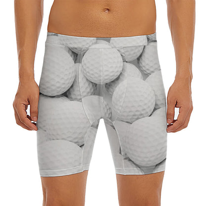 Golf Ball 3D Print Men's Long Boxer Briefs