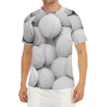 Golf Ball 3D Print Men's Short Sleeve Rash Guard