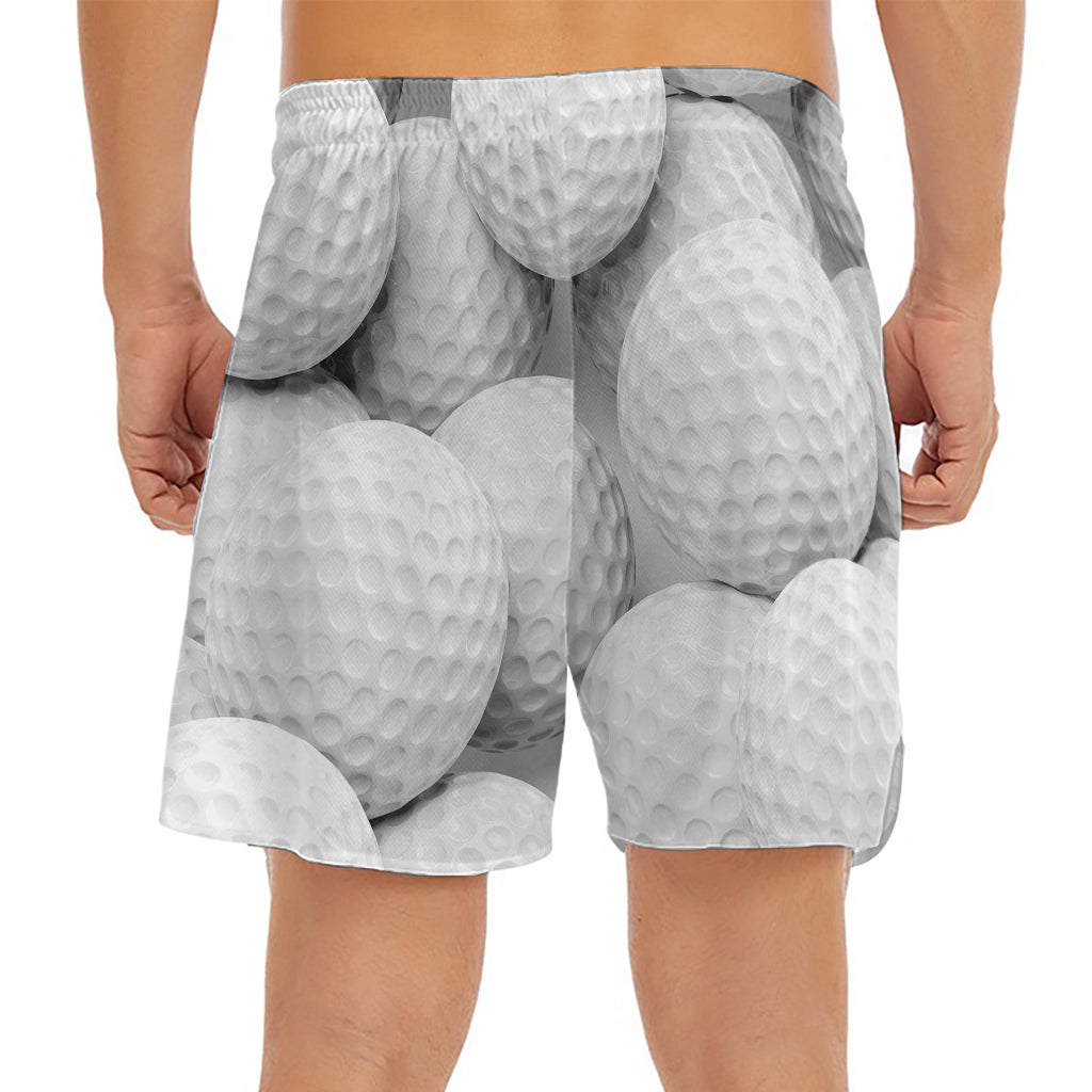 Golf Ball 3D Print Men's Split Running Shorts