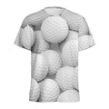 Golf Ball 3D Print Men's Athletic T-Shirt