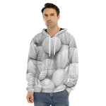 Golf Ball 3D Print Men's Velvet Pullover Hoodie