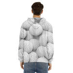 Golf Ball 3D Print Men's Velvet Pullover Hoodie