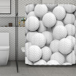 Golf Ball 3D Print Polyester Shower Curtain
